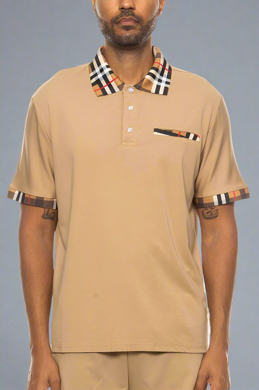 Checkered Detail Polo