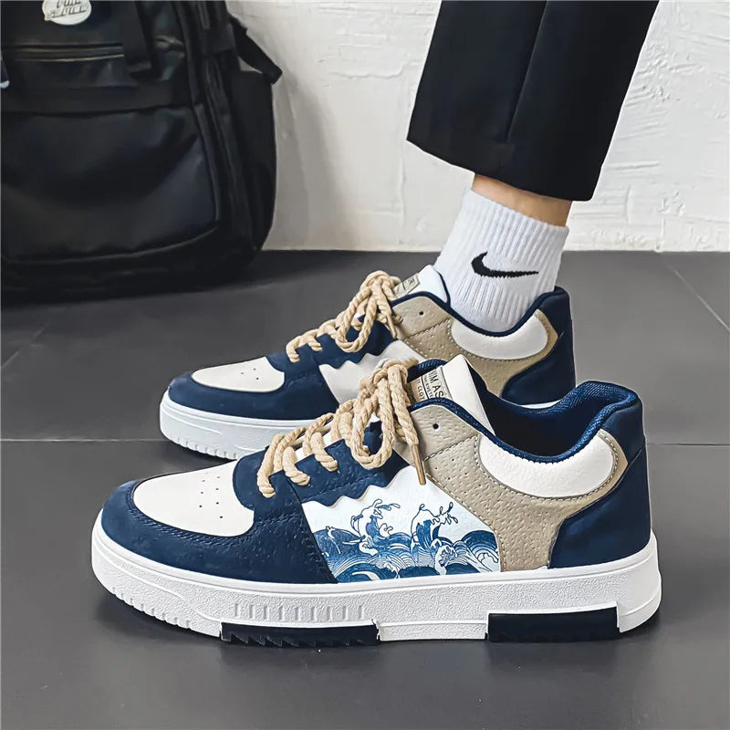 Men's shoes spring 2024 new white breathable shoes